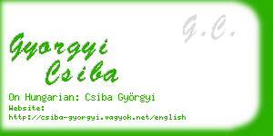 gyorgyi csiba business card